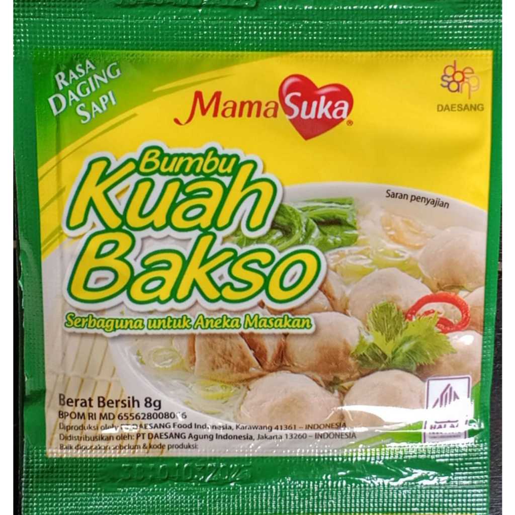 

Bumbu Kuah bakso Mamasuka 1 pack (isi 120 pcs)