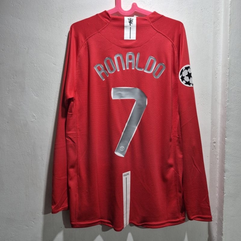 Jersey Manchester United Home Long Sleeve 2007/2008 Grade Ori