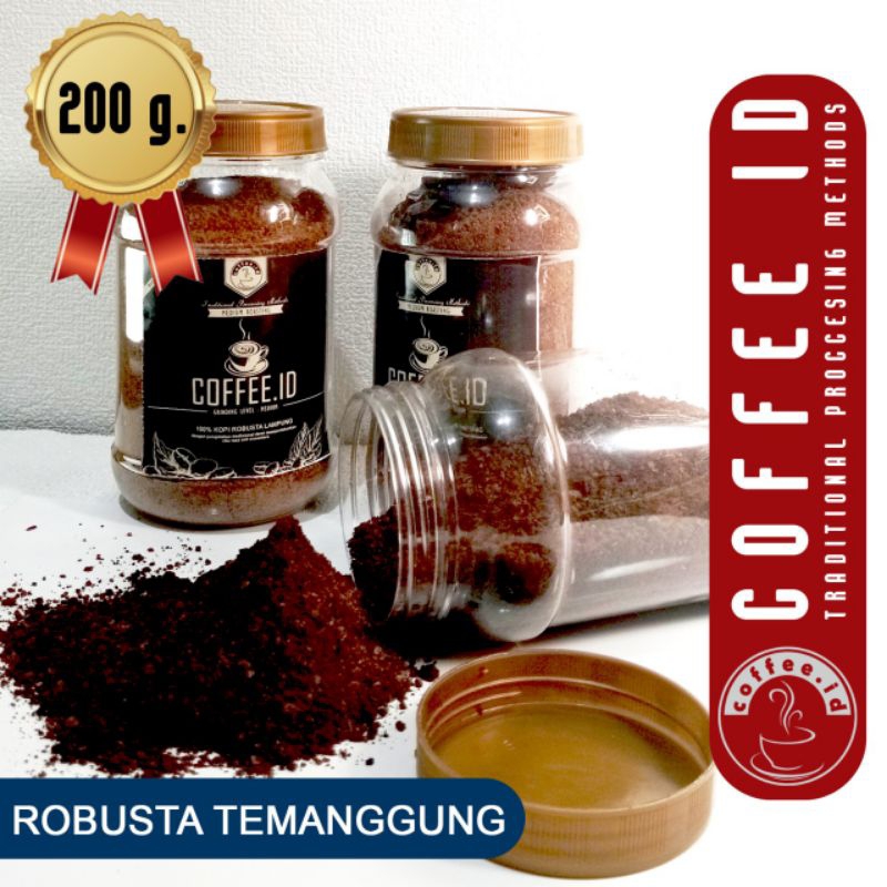 

BUBUK KOPI ROBUSTA TEMANGGUNG MURNI netto 200gr.-Coffee.id