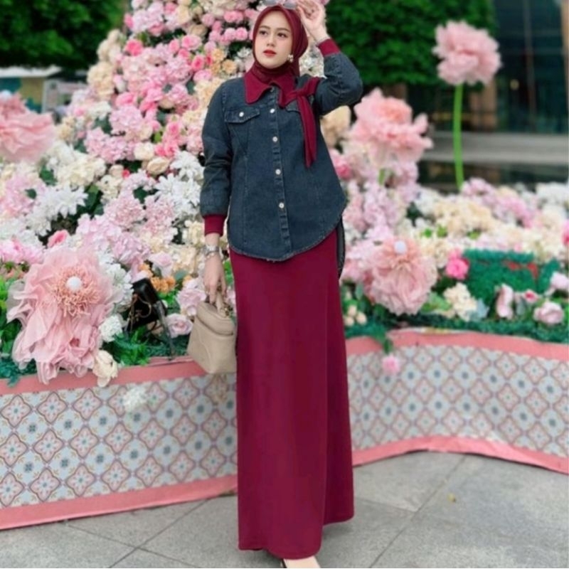 SETELAN ROK LARA DENIM ELLA TRENDY