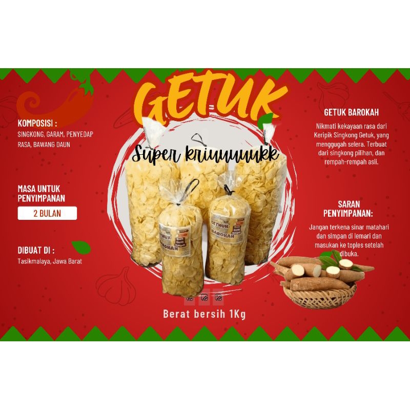 

Keripik GETUK Asin Gurih 1000 gr, 500 gr dan 250 gr Tanpa Bahan Pengawet