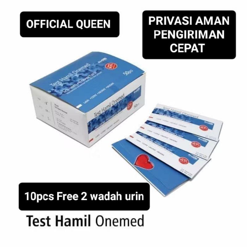 Tespek Onemed murah - Alat tes kehamilan Onemed 5pcs Free 1 wadah Urin