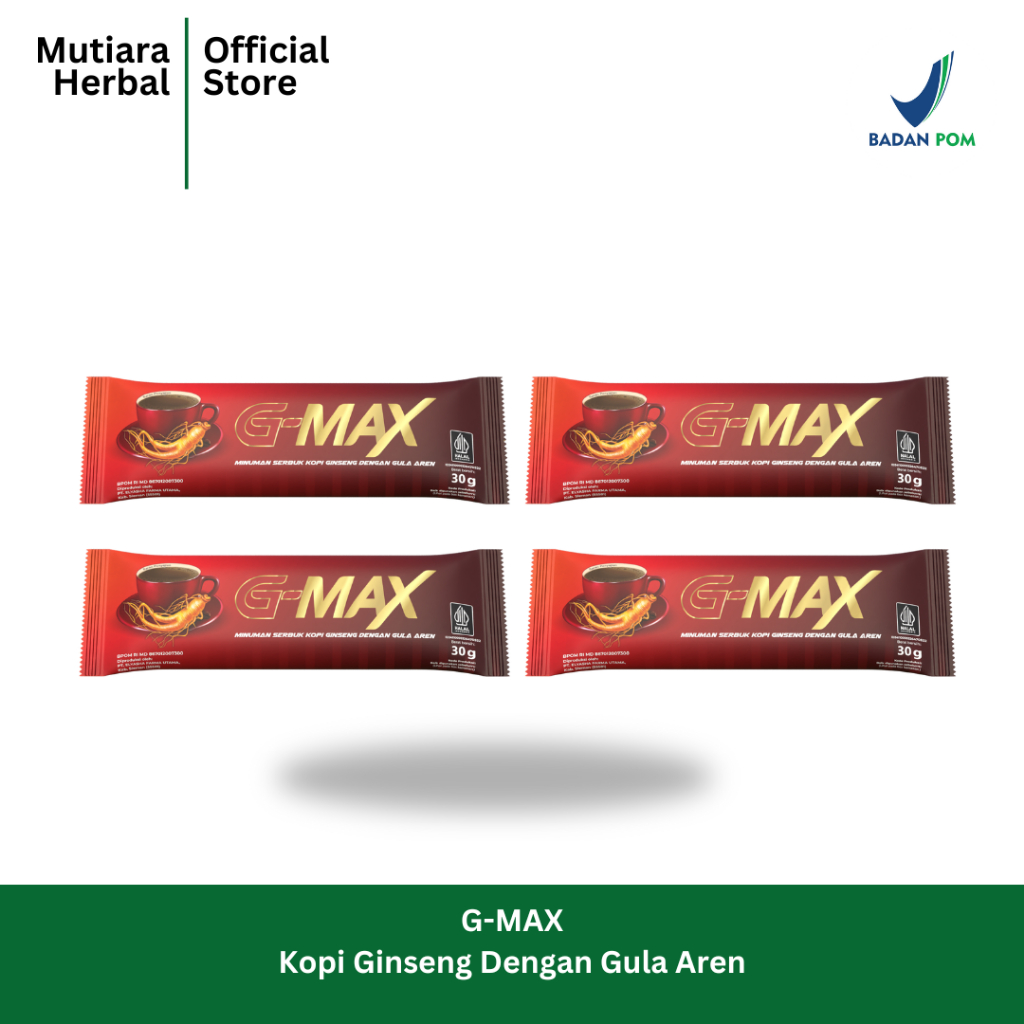 

G-MAX Minuman Serbuk Kopi dengan Gula Aren Halal & BPOM - 4SASET