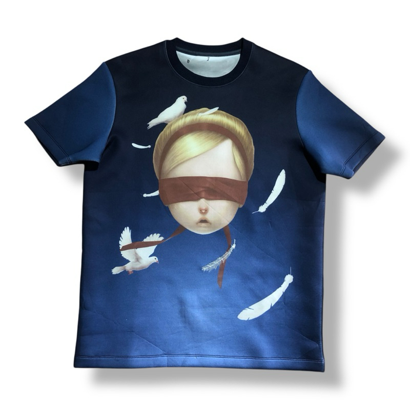 Juun.J Oversized Girl And Bird Print T-Shirt