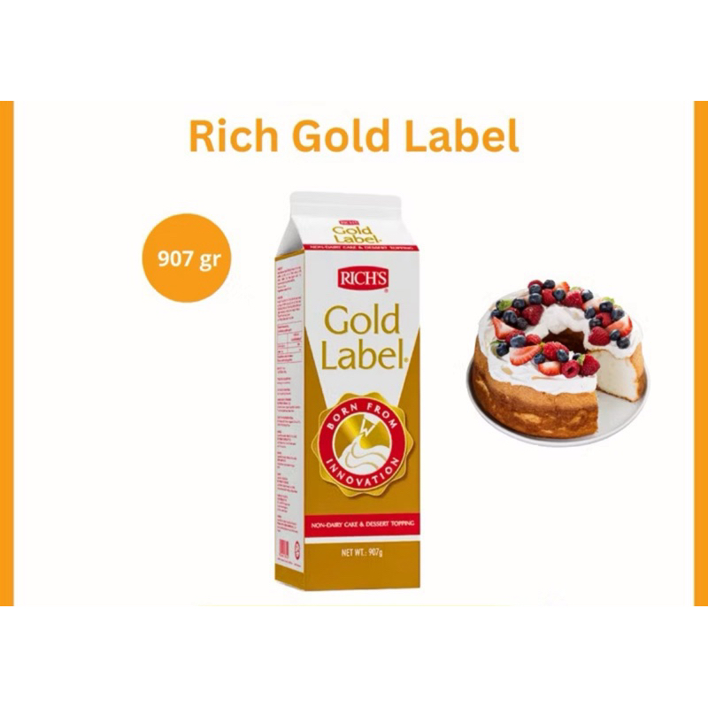 

(Khusus Instant) Rich’s Gold Label Whipping Cream 907gr
