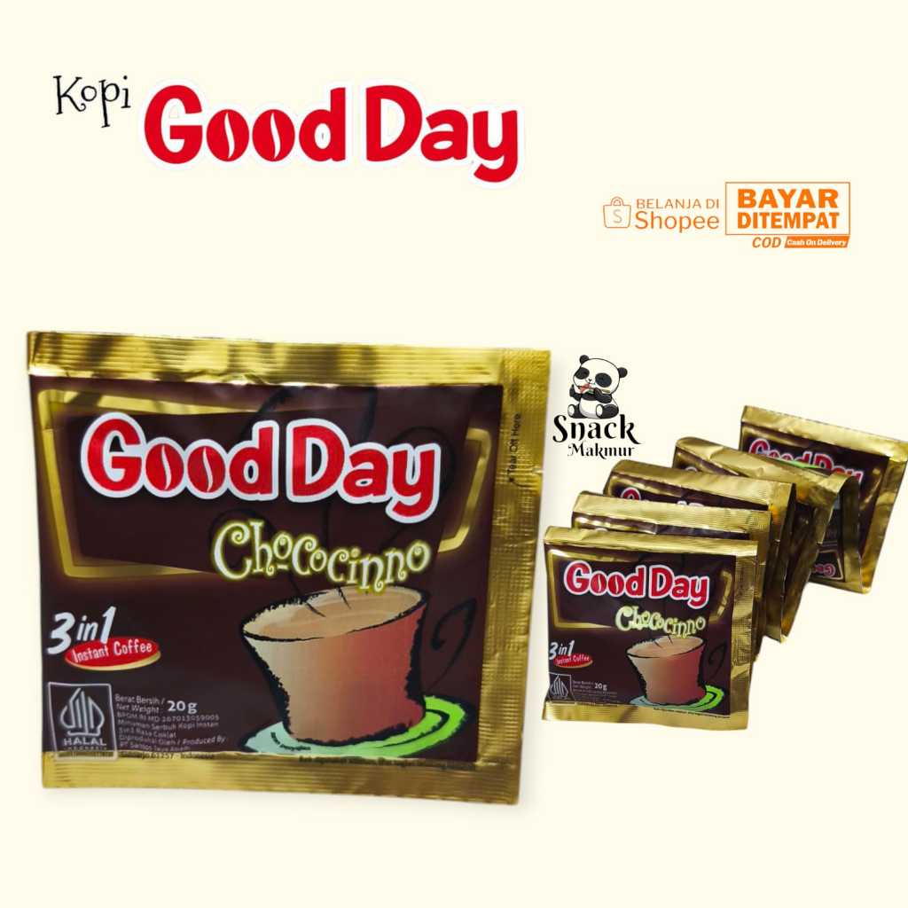 

GOOD DAY CHOCOCINNO KOPI INSTAN 3&1 1 RENCENG 10 PCS