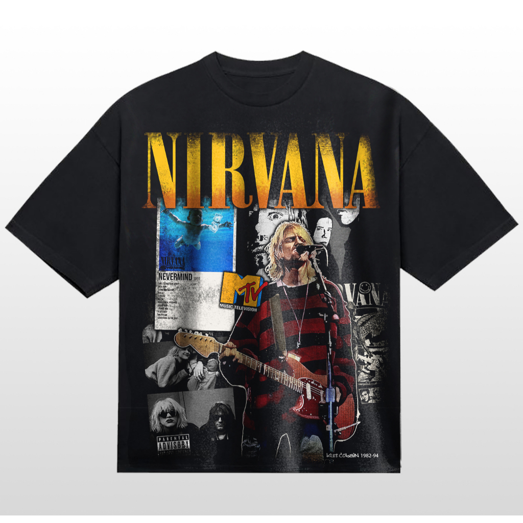 Nirvana Kaos Nirvana Kaos Band Nirvana Kaos Oversize Nirvana - Treasure Merch