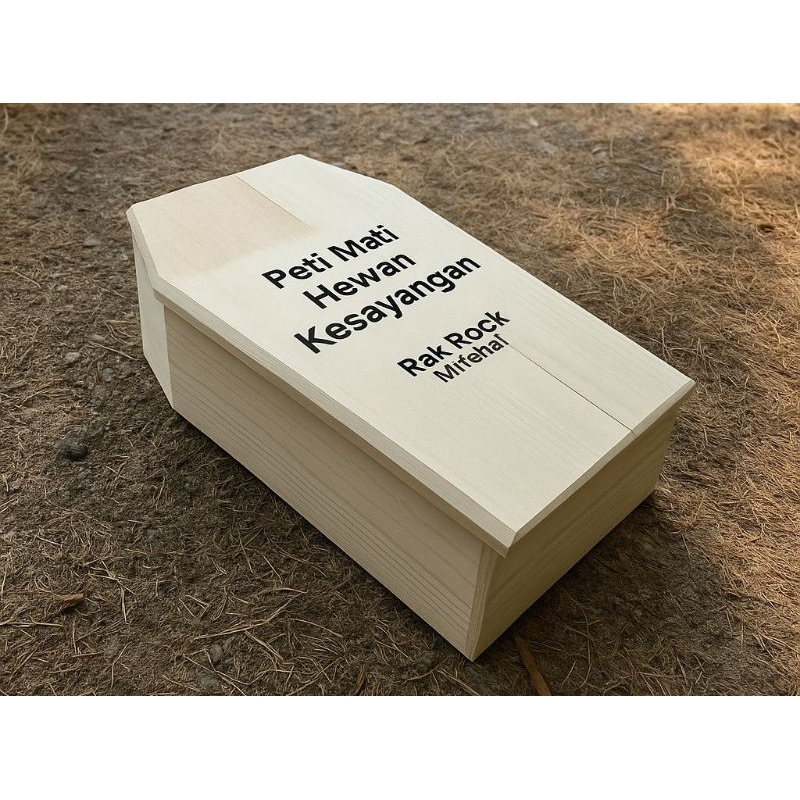 Peti Mati Hewan Kesayangan 52x57x22 Peti Mati Peti Box Box Kayu Box Pajangan Kotak Peti