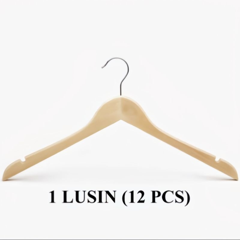 Premium Hanger kayu dewasa 1 lusin/ hanger baju/ hanger jas