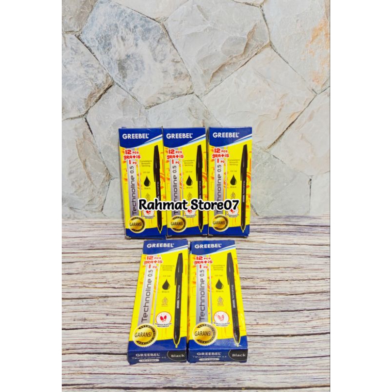 

( 1 Pak) Pulpen Technoline Greebel 12 Pcs Gratis 1 Pulpen 0.5mm