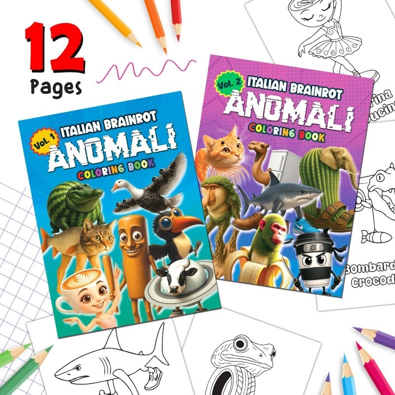 COLORING BOOK BUKU MEWARNAI ANAK ITALIAN BRAINROT ANOMALI ROBLOX MINECRAFT ATTACK ON TITAN AMONG US 