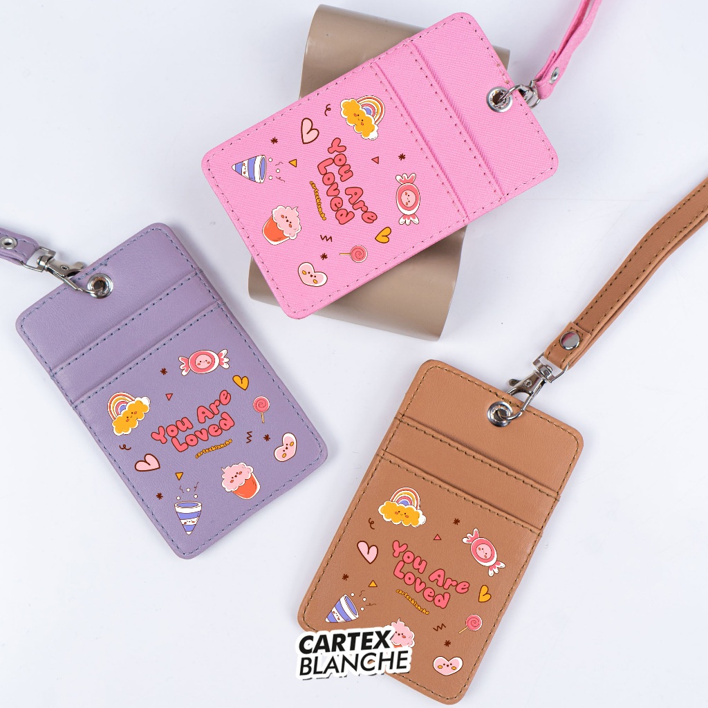 

CARTEXBLANCHE LOVED LANYARD CARD HOLDER UNISEX NAME TAG PREMIUM PRIA & WANITA