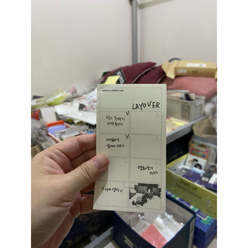 

BTS V/TAEHYUNG LAYOVER OFFICIAL NOTES