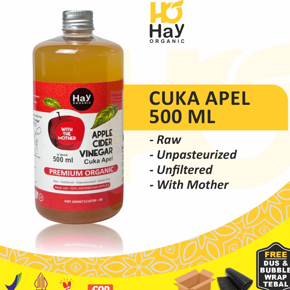 

Baru Hay Organic Cuka Apel Organik 5 ml Apple Cider Vinegar With The Mother