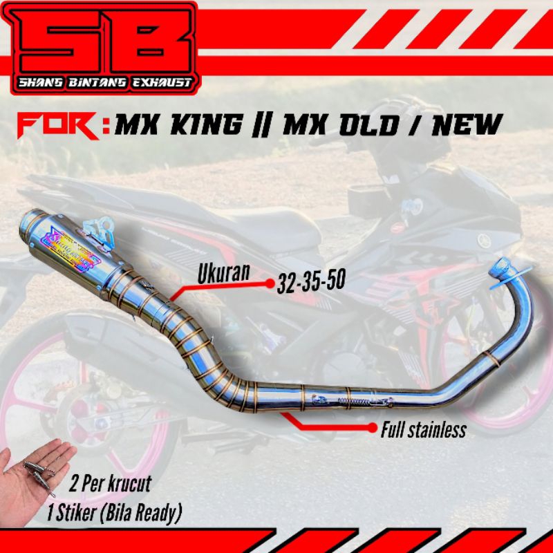 KNALPOT MALAYSIA STYLE MX KING MX NEW 135 OLD ORIGINAL SHANG BINTANG