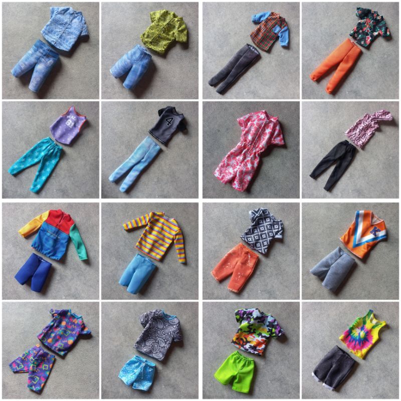 Outfit Mattel Fashionistas - Baju Ken - Celana Ken - Outfit Barbie Original