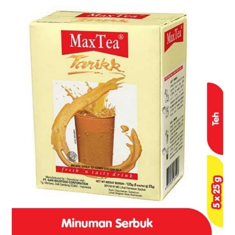 

Max Tea Instant Drink Teh Tarik Isi 5X25 Gram
