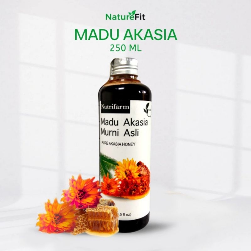 

MADU AKASIA MURNI 250 ML (330G) ASLI TANPA CAMPURAN 100% MURNI NUTRIFARM