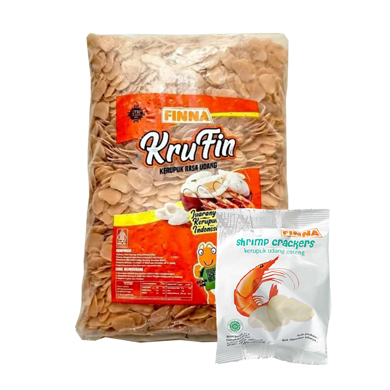 

KRUFIN | UDANG BALAP Kerupuk Udang 5 kg | Kerupuk Bawang 5 kg | Finna