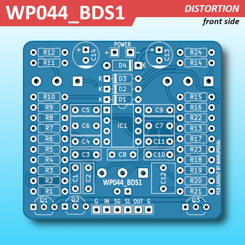 PCB Efek Distorsi | WP044_BDS1 based on Boss Distortion DS-1