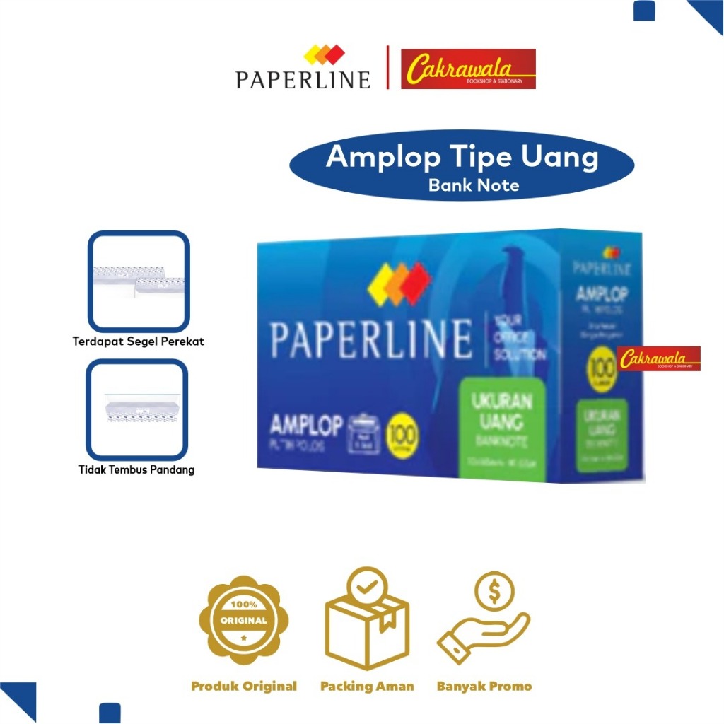 

Amplop Banknote Paperline 92 x 165 mm – Amplop Uang Putih Polos | Kertas HVS Tebal & Aman