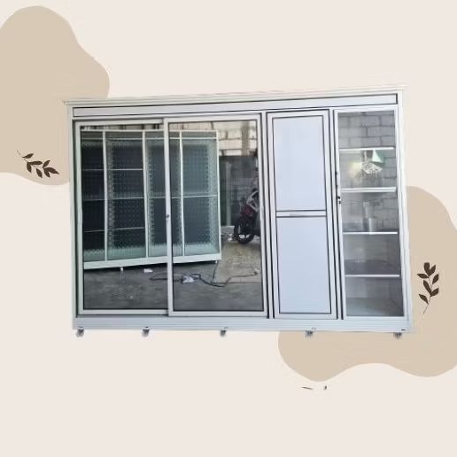 Lemari Hijab Dan Pakaian Aluminium Acp Pintu Sliding