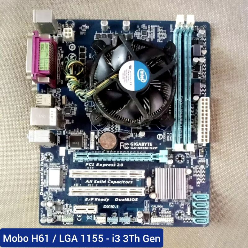 Motherboard H61 Paketan Prosesor Core i3-3220 - paketan Prosesor Gen 3