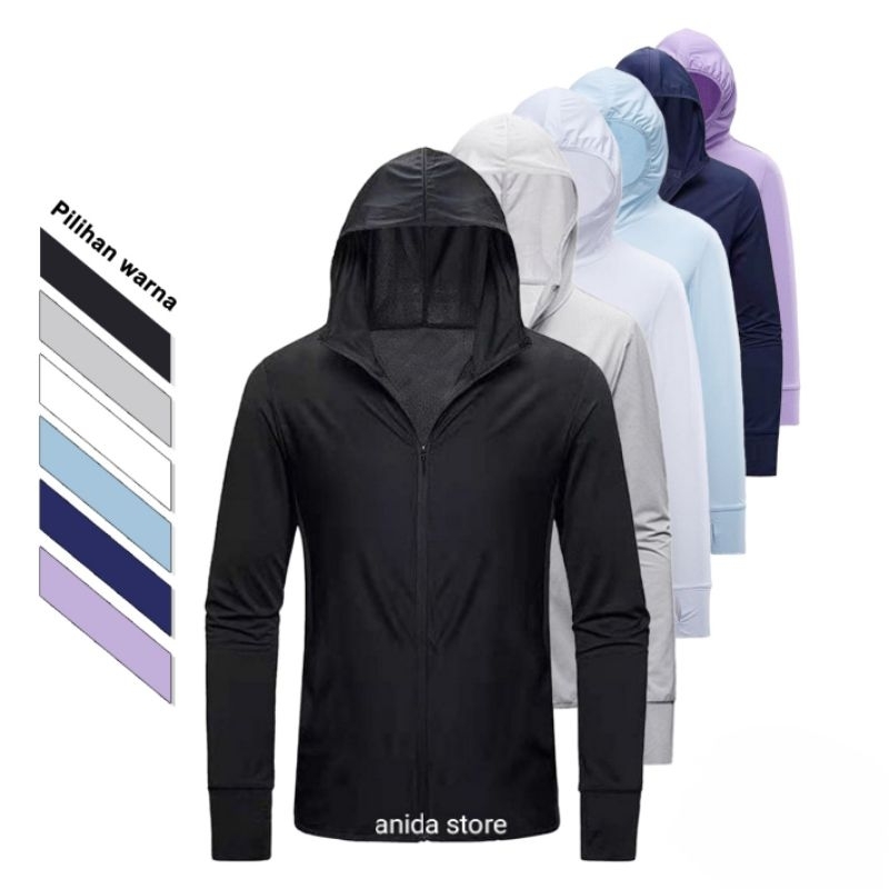 Jaket Anti UV Olahraga Jaket Olahraga Running Lari fitness pria Wanita