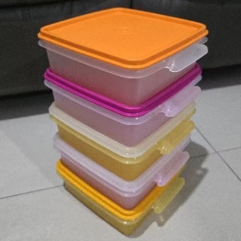 Tupperware Small Carry All Set tanpa sekat  rantang plastik warna random carryall  piknik  wadah tem