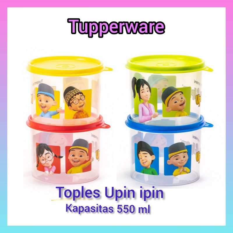 toples upin ipin tupperware canister upin ipin