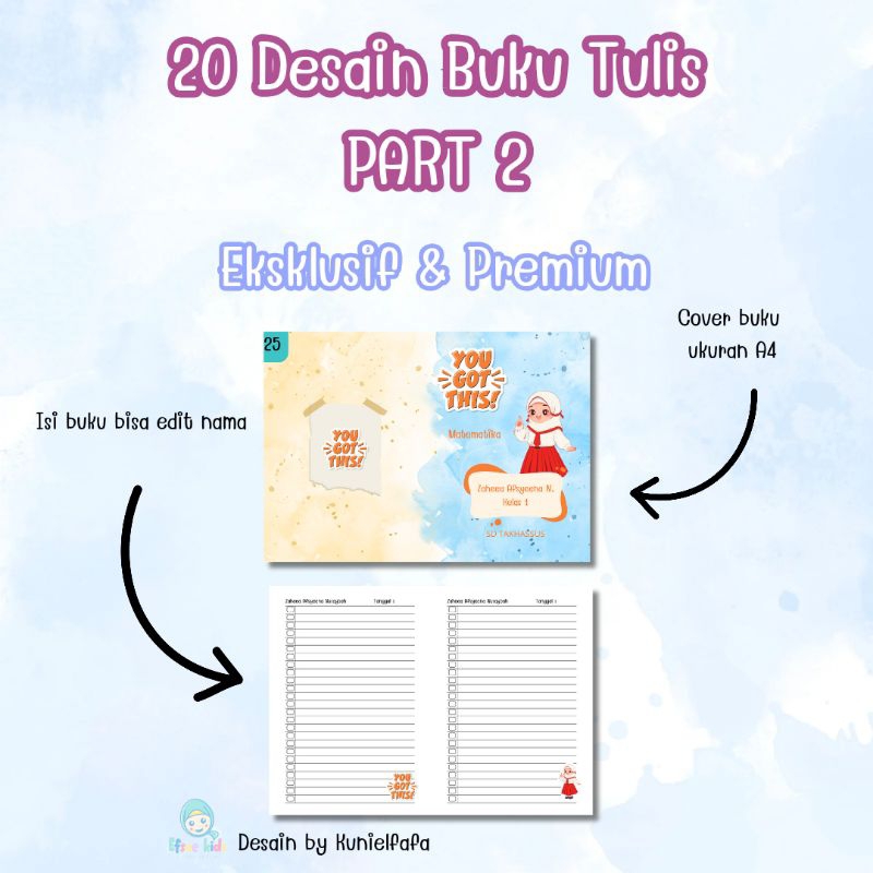 

PART 2 || BUKU TULIS CUSTOM NAMA ANAK SEKOLAH SD KARAKTER CEWEK COWOK