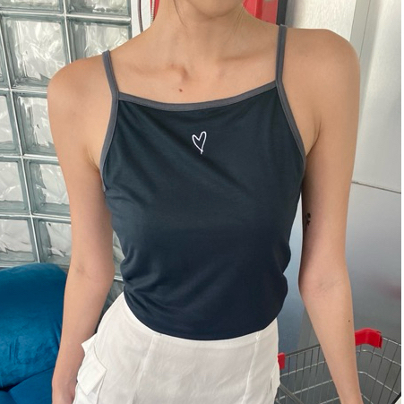 Xoxo Tanktop Crop Pakaian Wanita Atasan fashion korea - Svella