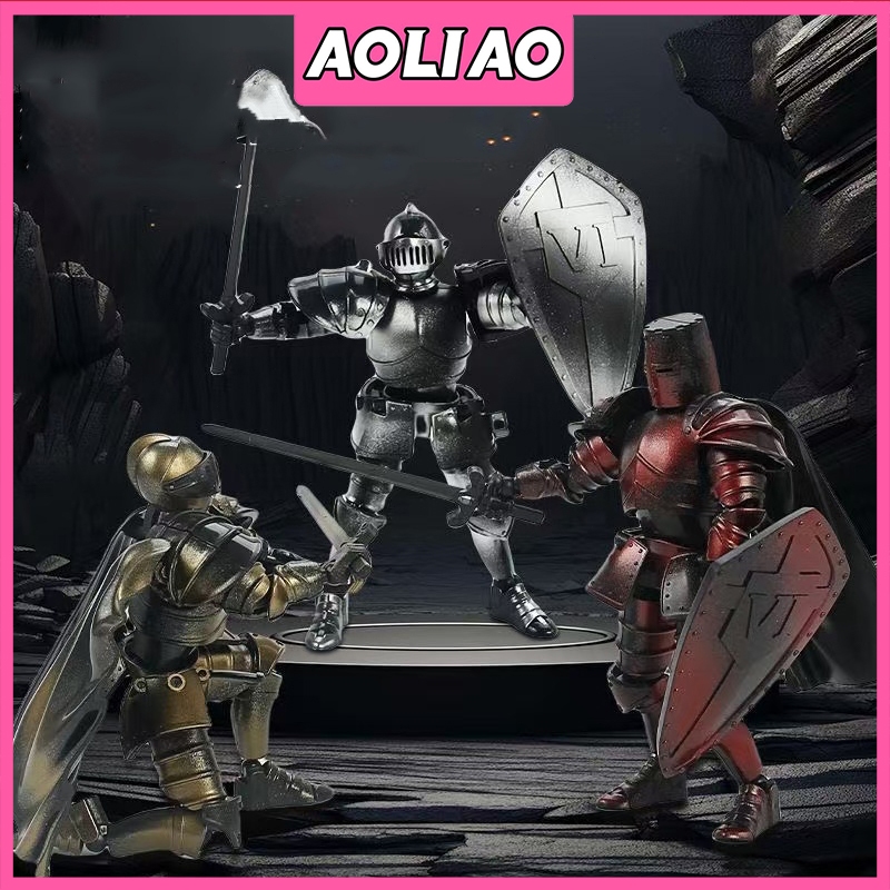 AOLIAO Armor Detail 3D Action Figure Ksatria Romawi Medieval Ksatria Action Figure Anak Laki-laki