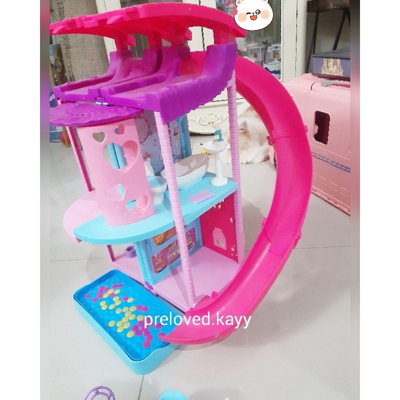 Barbie house playset mainan rumah rumahan barbie anak perempuan laki laki preloved