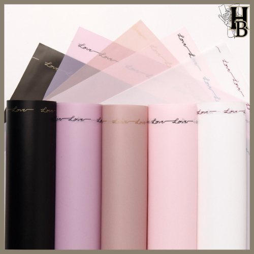 

Flower Wrapping Cellophane Paper LINE LOVE Kertas Bunga Buket Murah 6040