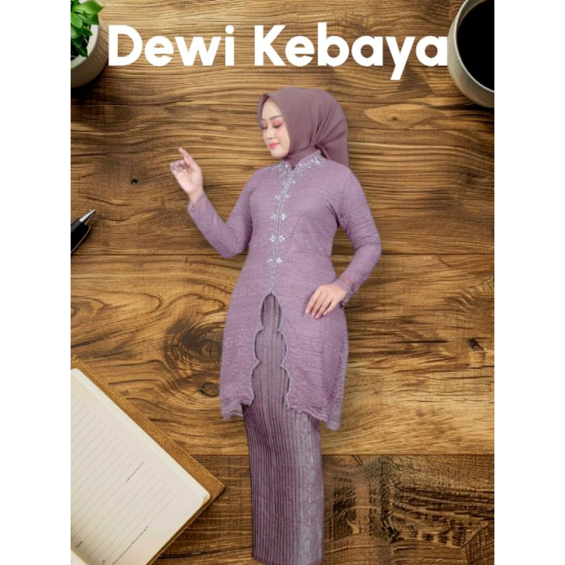 Kebaya Setelan Modern / Tunik brokat Payet kebaya ziqzaq dan rok plisket songket / Kebaya wanita mus