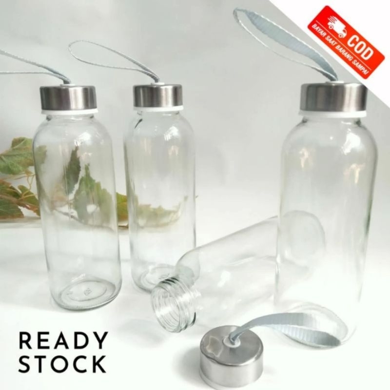 BOTOL KACA BENING/BOTOL MINUM KACA/BOTOL MINUM 420 ML/BOTOL MINUM