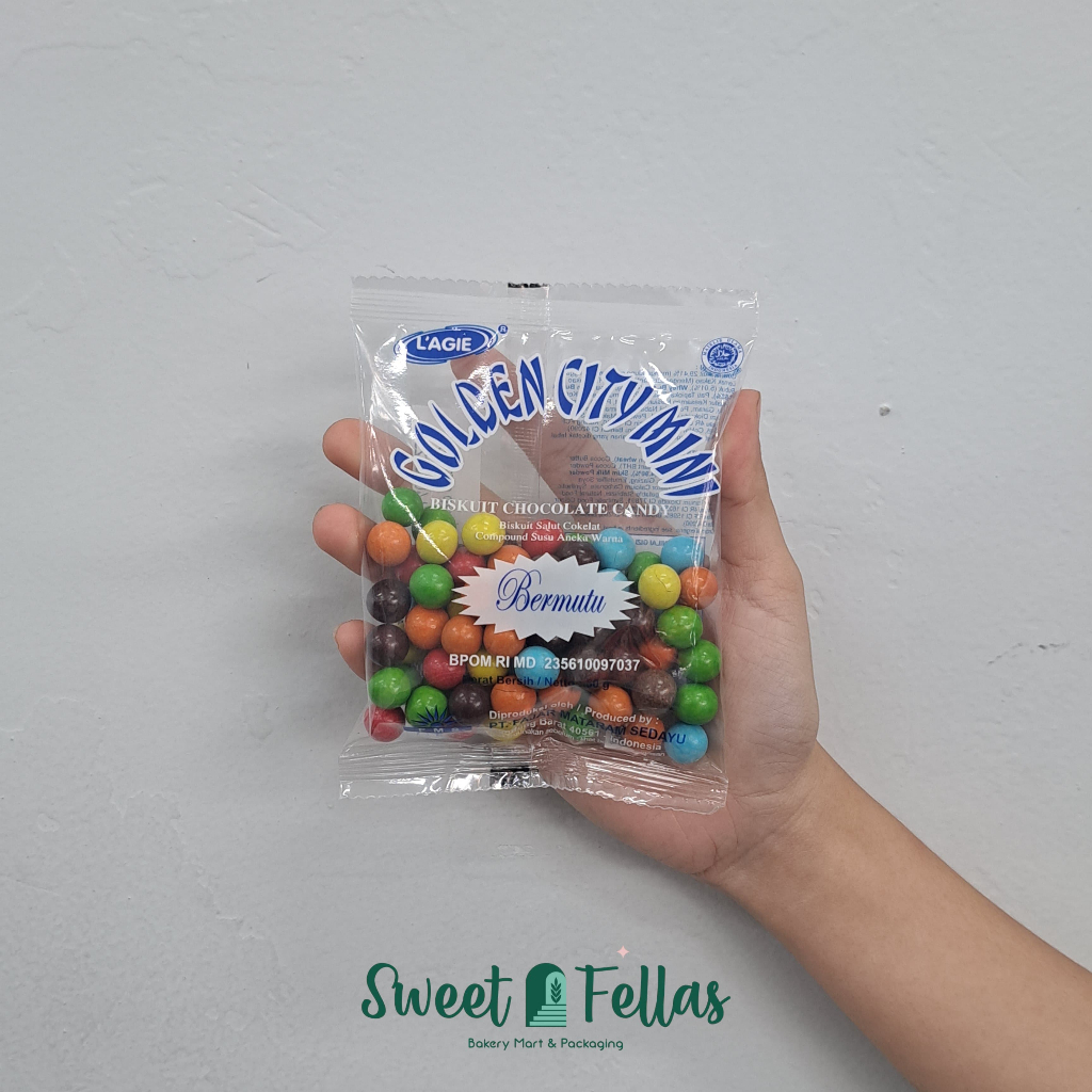 

L'agie Golden City Mini 50 gr - Biskuit Coklat Warna-Warni