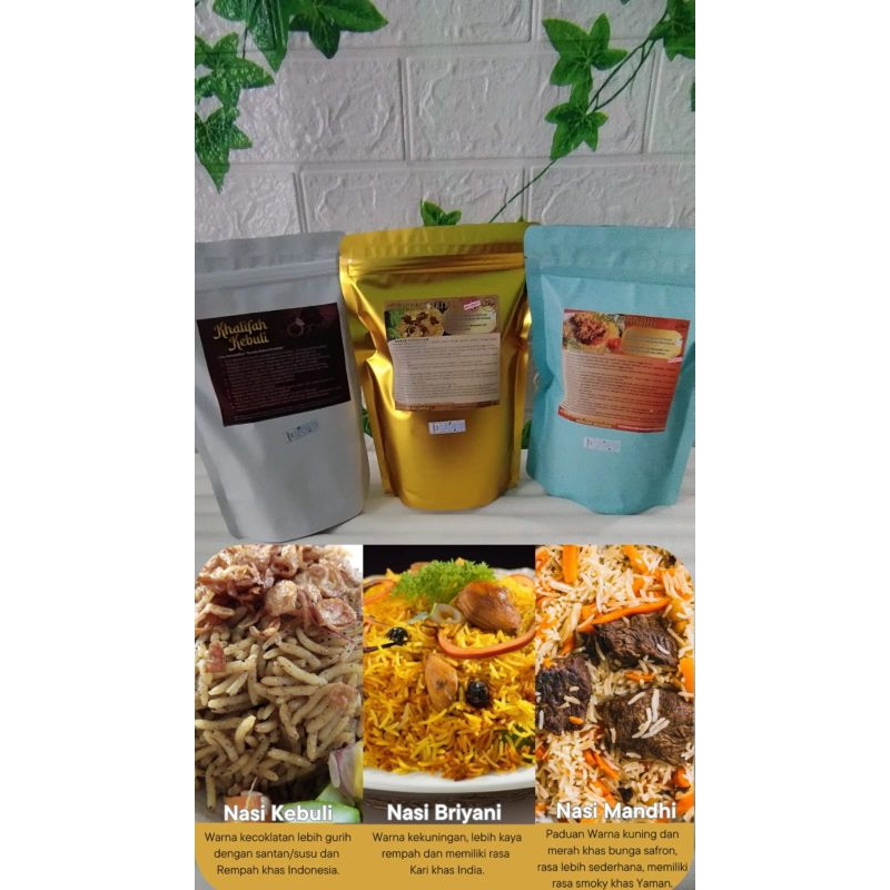 

nasi kebuli instan komplit 500gr kebuli/briyani/mandhi