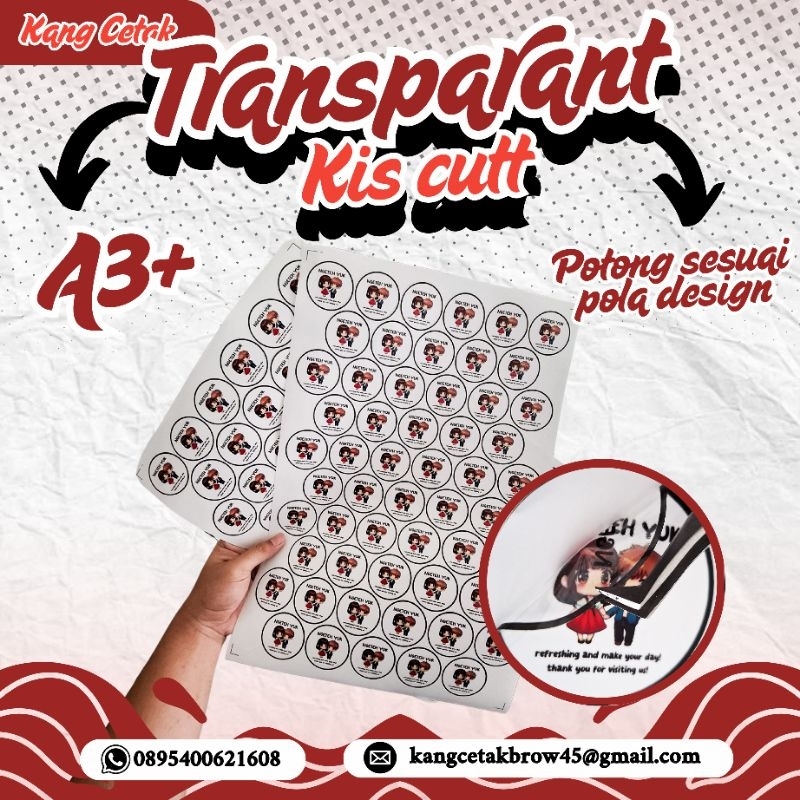 

Sticker Label Transparant/Stciker Transparant Lembaran/Sticker A3+/Sticker Lembaran