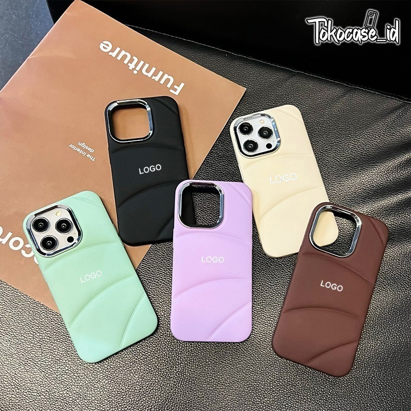RCI281 Seri 17 - Case Premium Elegan Creative With Stiker Logo Compatible Iphone 7 7+ X Xs Xr 11 12