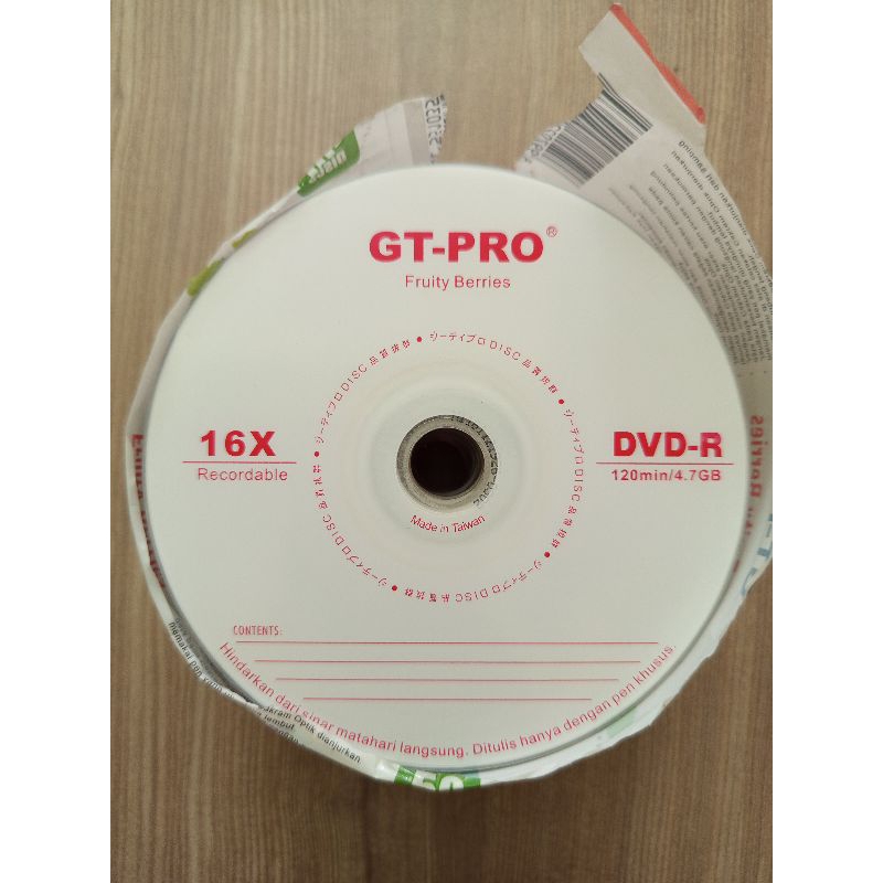 DVD-R GT-PRO Multi-Speed 16X / DVD - R / KASET KOSONG