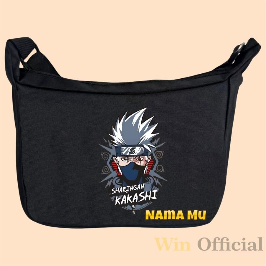 Tas Selempang Gambar Anime Naruto Kakashi Tas Anak dan Remaja Kece Laki Laki Perempuan