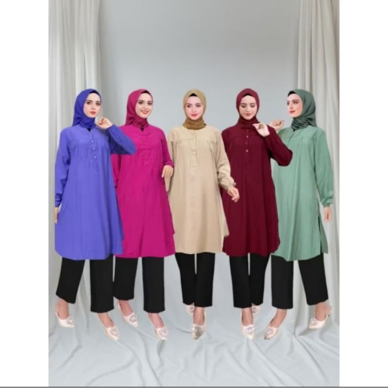 baju blues tunik  katun ..