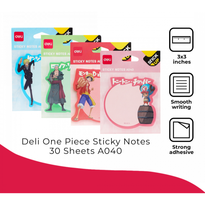 

Deli Sticky Notes One Piece Memo Tempel 76x7xmm 30 Sheets A040