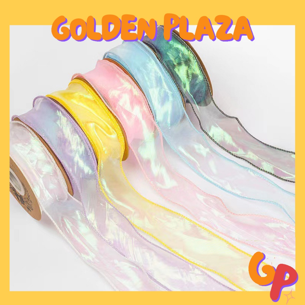 

(ROLL) Pita Hologram Korean Ribbon Pita Motif Gradasi Hologram Pita Buket Bunga Pita Kado Buket PT15