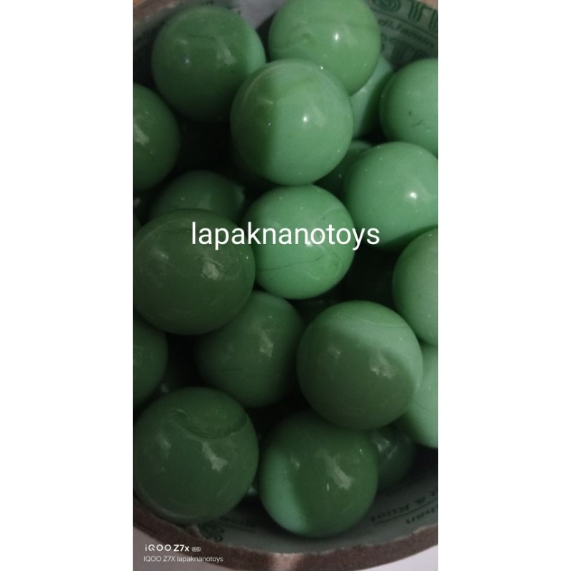 50 Pcs Gundu Kelereng Keramik Marmer Hijau