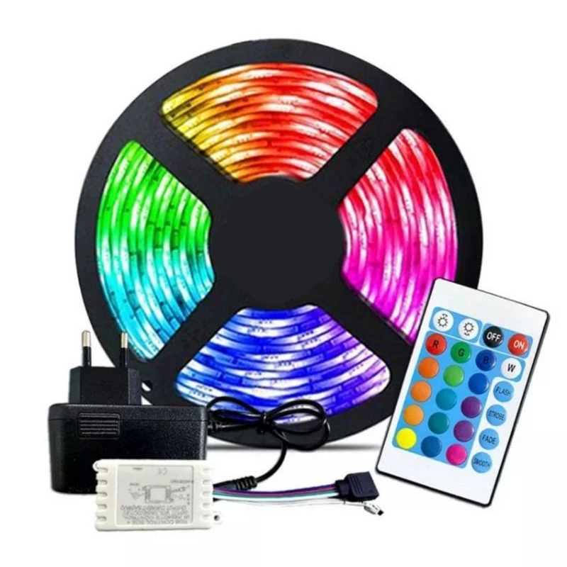 Lampu Strip LED Remote RGB Warna-Warni 5 Meter dan 10 Meter