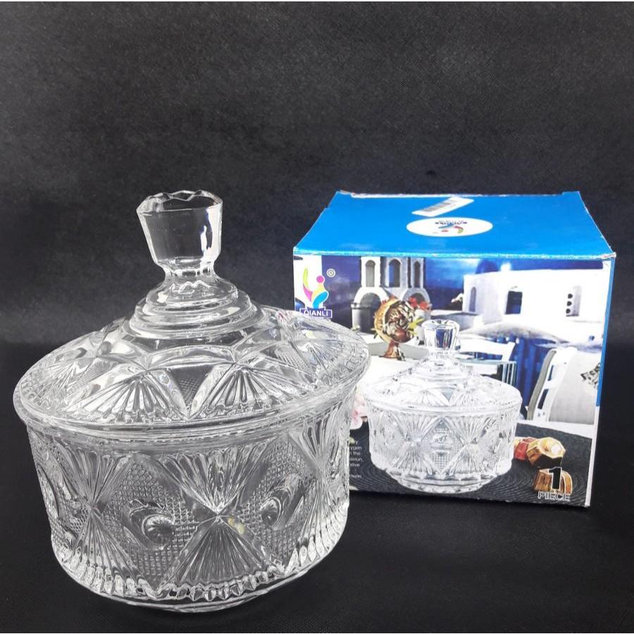 Toples Kaca Kristal Toples Permen toples Kue Crystal Glass Candy Jar Transparant