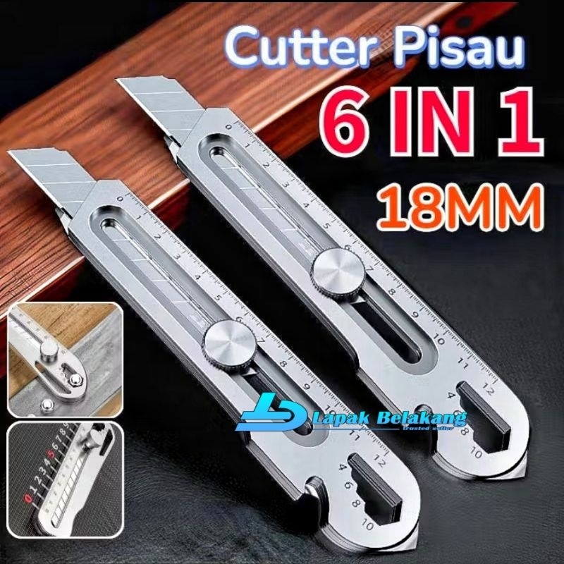 

Cutter Stainless Steel Pisau Cutter Potong Multifungsi 18 MM Cutter Tahan Karat / Isi Cutter
